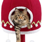 Luxury Treehouse Cat Tree for Indoor Large Cats,54.7'' Tall Modern Wood Cat Tower with 3 Level House,4*Cozy Perch,1*Soft Viewing Bed,Heavy Duty Wide Base,Sisal Scratching Post (33inch)