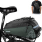 Bike Rear Rack Bag,9L PVC Waterproof Bike Trunk Bag for Road and Mountain Bikes,Bicycle Rear Seat Bag with Rain Cover Bike Saddle Bag for Cycling Trip (Brown green)