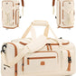 Gym Bag for Men and Women with Shoe & Laptop Compartment, 3-in-1 Sports Travel Duffel Bag Anti-Theft Weekender Carry-On Backpack for Airplane & Workout, Overnight Travel Bag,35L (Beige, Medium)