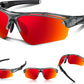 Polarized Sports Sunglasses for Men Women,UV400 Protection Sunglass for Running Cycling Fishing Hiking TR90