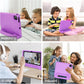 Kids Tablet 10.1 inch Android 14 Octa-Core 64GB 6000mAh Kids Space Parental Control 1280 * 800 HD Touchscreen Shockproof Case Dual Camera Gift for Toddler Children (Purple)