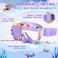 Kids Swim Goggles with Nose Cover, 180° Panoramic Snorkel Mask with Anti-Fog & Anti-Leak Design, Comfort Fabric Strap UV Protection Lens for Boys Girls Ages 3-15