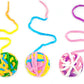 CHIWAVA 6 Pack 20" Woolen Yarn Cat Toys Ball with Bell 2" Large Indoor Cat Toy Balls Kitten Interactive Toys