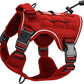 Heavy-Duty Tactical Dog Harness for Large Dogs, No Pull Adjustable Reflective Pet Vest with Molle System, K9 Military-Grade Control for Service Training, Outdoor & 10+ Breeds, Red, Small