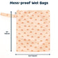 Tiny Twinkle Mess-Proof Waterproof Wet Dry Bag | 2-Pack Reusable Wet Bags for Swimsuits & Baby Clothes | Leakproof Wet Bag for Travel & Diaper Changes for Baby (Boho Rainbow)