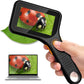 Microscope for Kids Adults - 3 Inch IPS Screen, Ahalfcit Digital Microscope, 500X Handheld Coin Magnifier, 3 Level LED Light, Compatible with Windows, Mac OS (Black)