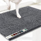 Muddy Mat® 2-in-1 Set: AS-SEEN-ON-TV Grey Microfiber Door Mat (30"X19") & Doggy Dryer Plush Shammy Towel - Non-Slip, Washable & Highly Absorbent Solutions for Soggy Paws & Clean Floors