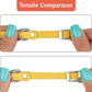 OOPSDOGGY Rolled Leather Cat Collar with Bell, Reflective Kitten Collars with Buckle Include Safety Elastic Strap - Adjustable Small Pet Collars for Boy Girl Cats (Yellow)
