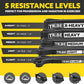 Long Resistance Bands for Working Out Men and Women - Set of 5 Pull-Up Bands, Rubber Handles and Door Anchor - Workout Bands Resistance for Men - Exercise Bands Resistance Bands Set