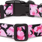 Mercano Adjustable Dog Collar - Special Design Patterns, Soft Nylon Comfortable Sturdy Pet Collar for Small Medium Large Dogs (L, Dog Camouflage Pink)