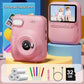 Instant Print Camera for Kids, 3.0" HD 32MP Kids Camera 1080P with 3 Rolls of Printer Paper, Birthday Gifts Toy for 3-12 Year Old Girls Boys with 32GB SD Card-Pink