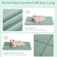 Made4Pets Dog Crate Pad Bed for Large Dogs, Washable & Reversible, Anti-Slip Kennel Mat for Cozy Sleeping, Soft Fluffy Dog Bed for Indoor & Outdoor Use, 41"x29", Green