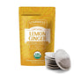 Starwest Botanicals Organic Lemon Ginger Tea - Caffeine Free Herbal Blend for Women & Men, Lemongrass, Ginger Root, & Peppermint Leaf, String Free Sachets, Non GMO - 20 Tea Bags