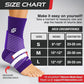 Sleeve Stars Ankle Brace for Women & Men, Ankle Wrap for Sprained Ankle, Compression Sleeve for Plantar Fasciitis Relief, Easy Customizable Support: w/Removable Strap (Single/L:12"-13"/Dark Purple)