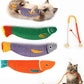 Cat Toys for Indoor Cats, 3 Catnip Fish Kicker with Little Bell Sound and Bonus Rope Toy, Soft and Durable Interactive Cat Fish for Kitten Exercise, Teething, and Play