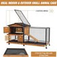 Rabbit Hutch Bunny Cage Strong Iron Frame Rabbit Cage Indoor and Outdoor Chicken Coop with Casters Waterproof Roof, Great for Rabbit,Bunny,Guinea Pig,Chickens.