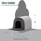 Orthopedic Dog Bed House - Dog House Indoor with Egg-Crate Foam - Tent Bed with Waterproof Lining & Nonskid Bottom, Ideal for Small Breeds & Fits 24-Inch Crate - 23"x16", Charcoal