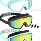 NSSIW Swim Goggles Swimming Kids-Goggles: Anti Fog No Leak with Nose Clip Earplugs for Girls Boys Youth 6-14 3 Pack