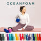 Oceanfoam Ripple Travel Foam Roller (11" x 3.35") Firm Mini Foam Roller for Physical Therapy, Deep Tissue Massage, Back Pain - High Density, Ergonomic Wave Textured - Yoga, Exercise (Royal Blue)