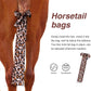 Harrison Howard Stretchy Tail Bag Breathable Horse Tail Guard Slip on Design Protect Horse Tail 2 Strand Closure Straps Keep Tail Clean & Protected 22" L Length Makes Grooming Easy-Leopard Print