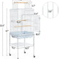 Yaheetech Play Open Top Parrot Bird Cages for Sun Parakeet Cockatiel Green Cheek Conure Lovebird w/Detachable Rolling Stand, White