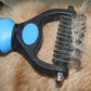 Maxpower Planet Pet Grooming Brush - Double Sided Dematting Undercoat Rake for Dogs and Cats, Extra Wide Pet Brush to Reduce Shedding by 95% (Blue, S)