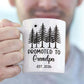 Personalized Grandpa EST 2026 Accent Mug Gift For New Grandad Grandfather, Customized Promoted To Grandpa White Coffee Mug 11 Oz 15 Oz, Pregnancy Announcement Travel Cup Gift For Pawpaw From Family