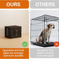 26" Heavy Duty Dog Crate Furniture for Small,Medium and Large Dogs,Rustic Wooden Dog Cage Kennel Indoor Furniture with Waterproof Top,Decorative Pet House Side End Table (Black & Grey)