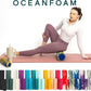 Oceanfoam Tidal Roller - Royal, Gold & Natural Marbled - Muscle Massage Foam Roller for Back Pain & Stretching - Firm & Ergonomic Wide Wave Textured - Yoga, Athletics, & Wellness - Full Size, 20" x 5"
