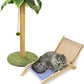 PETKARAY Cat Scratching Post with Cat Beach Chair, 36" Tall Palm Tree Cat Scratching Post, Large Sisal Cat Scratcher for Indoor Kittens