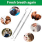 Mudder 4 Pieces Dog Dental Tools Pet Tooth Scaler and Scraper Set Stainless Double Headed Cleaning Tool Tartar Remover for Dogs Cats