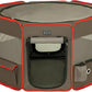 Petsfit Portable Dog Playpen 36" Portable Pet Play Pens for Small Medium Dogs, Puppy Playpen Indoor/Outdoor with Carring Case, Removable Zipper Top and Bottom,Medium (36"x36"x21")