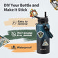 32 oz Insulated Water Bottle with Straw (Cold for 48 Hrs), Stainless Steel Triple Wall Vacuum Sports Water Jug, Leakproof Hydro Cup Flask with Paracord Handle & Straw Spout Lids & DIY Stickers