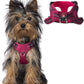 Dog Harness Step in Dog Vest Harness, Reflective Adjustable Puppy No Pull Harness Breathable Soft for Small and Medium Dogs Cats, Pink/Black, XXS