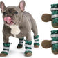 Spark Paws Dog Shoes, Waterproof Dog Boots for Medium to Large Dogs, Non Slip, Breathable Dog Booties and Paw Protectors - 4PCS Doggie Hiking Boots with Reflective Straps, Green Camo, Size 1