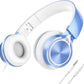 AILIHEN Kids Headphones for School Boys, Headphones with Microphone for Chromebook Laptop Computer Smartphone, 3.5mm Foldable Lightweight Headset for Teen Teenager (Blue)