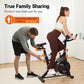 Exercise Bike, Indoor Stationary Bike for Home with Silent Belt Drive, Adjustable Resistance, App Compatible Cycling Bike with LCD Monitor, 330lbs Capacity Workout Bike