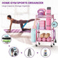 Yoga Mat Storage Rack, Home Gym Storage Rack, VOPEAK Workout Storage for Yoga Mat, Foam Roller, Equipment Gym Storage for Home Exercise and Fitness Gear (Metal)