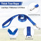 XUANNIAO Easily Adjustable Figure 8 Cow Halter, Double-Ply Premium Livestock Cattle Halters, Colorful Cow Utility Calf Halter with Leading Rope for Miniature Horse Donkey Goat Foal (Large, Blue)