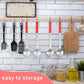 16 Pcs Portion Control Serving Spoons, Restaurant Measuring Serving Ladle Utensils, Portion Control Slotted Scoops for Weight Loss, Solid and Perforated Scoops(Red,2 oz)