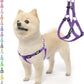 PUPTECK No Pull Dog Harness Soft Adjustable Basic Nylon Step in Puppy Vest Outdoor Walking with ID Tag, Reflecive Purple, S