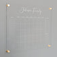 Personalized Clear Acrylic Calendar for Wall, Calendar Whiteboard for Wall, Dry Erase Wall Calendar, Wall Calendar Organizer System for Home (Cursive, White, 23"W x18.5"H)