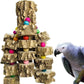 PINVNBY Macaw Toys, Extra Large Parrot Toys, Natural Wood Bird Chewing Toys for Large Birds Parrots African Grey Macaws Cockatoos Parkeets Eclectus Amazon Parrots