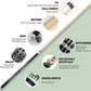 Professional 58" 2-Piece Maple Pool Cue, 18oz-21oz ??Durable and Lightweight Billiard Cue with Leather Case for Home and Tournament Play