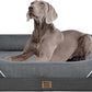 Washable Orthopedic Large Dog Bed - Removable Orthopedic Dog Beds XL with Bolster for Extra Large Dogs with Washable Cover and Non-Slip Bottom