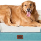 EHEYCIGA Orthopedic Dog Beds for Extra Large Dogs, Waterproof Memory Foam XL Pet Bed with Sides, Non-Slip Bottom and Egg-Crate Foam Big Dog Couch Bed with Washable Removable Cover, Turquoise Blue