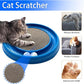 Interactive Cat Ball Track Toy for Indoor Cats, Cat Scratching Board & Exercise Set for Bored Indoor Adult and Kitten Mental & Physical Stimulation, with Spare Ball to Prevent Loss (Blue)