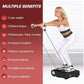 soges Vibration Plate Exercise Machine with Resistance Bands, Vibrating Plate for Lymphatic Drainage, Whole Body Vibrate Equipment, Weight Loss Home Fitness Workout, Black