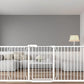 Extra Wide Baby Gate 85.8-90.5 Inch, Pressure Mounted No Drilling, for Stairs & Doorways, Metal White Indoor Safety Gate for Kids and Dogs