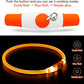 Led Dog Collar, BSEEN USB Rechargeable Flash Dog Necklace Light, Pet Safety Collar Makes Your Beloved Dogs Be Seen at Night for Small Medium Large Dogs(Orange)